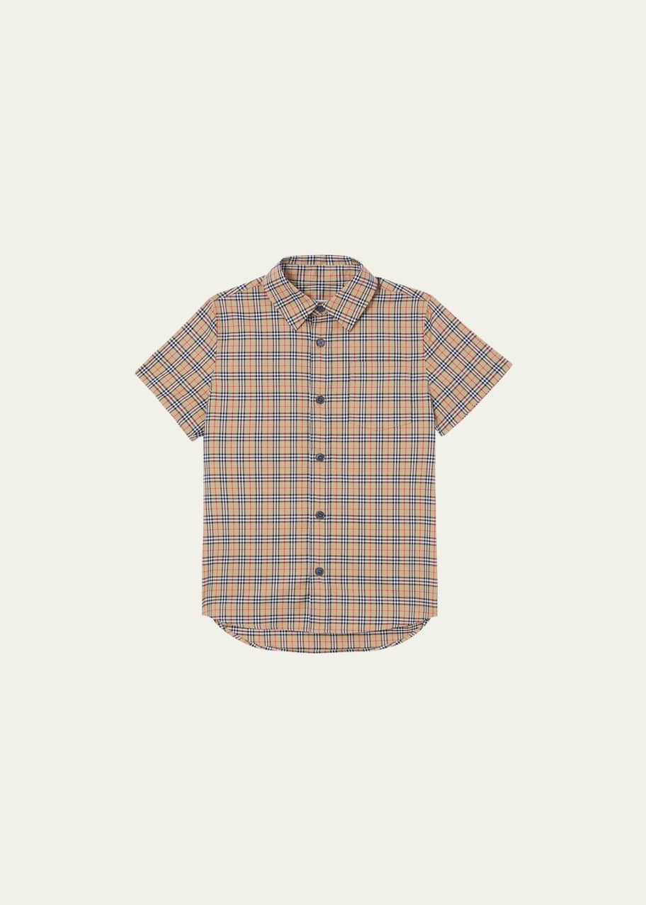 Boy s Owen Micro Check Shirt Size 3 14