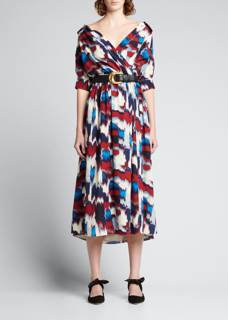 Altuzarra Lydia Printed Silk Midi Dress - Bergdorf Goodman