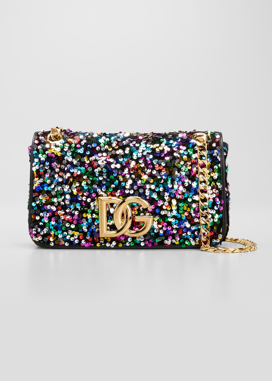Dolce Gabbana Joy Therapy 3.5 DG Sequin Chain Crossbody Bag Bergdorf Goodman