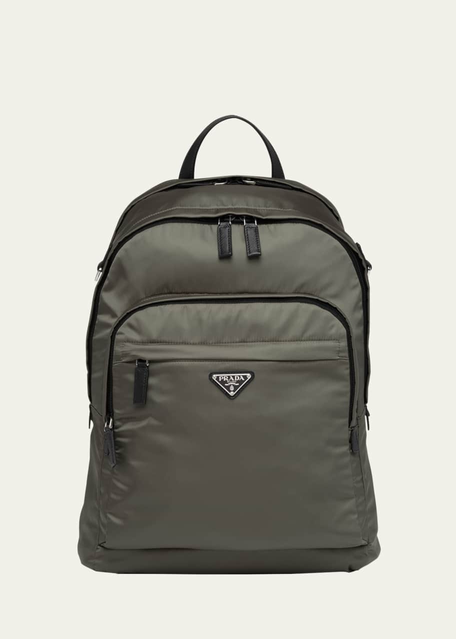 Image 1 of 1: Men's Triangle Logo Nylon Backpack