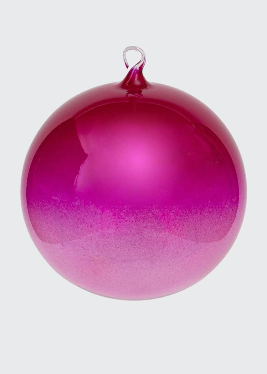Joanna Buchanan Ombre Bright Pink Glass Ball Ornaments, Set Of Three