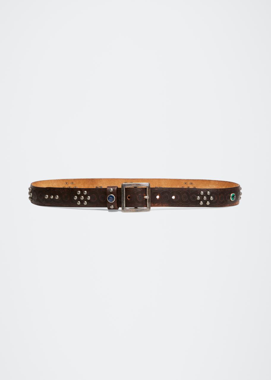 RE/DONE 60s Jeweled Leather Belt - Bergdorf Goodman display picture 1