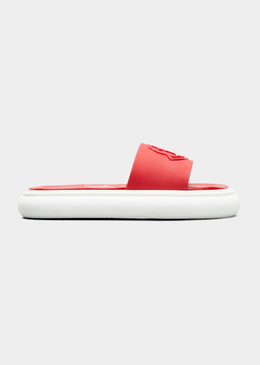 Moncler Slyder Logo Pool Sandals - Bergdorf Goodman display picture 2