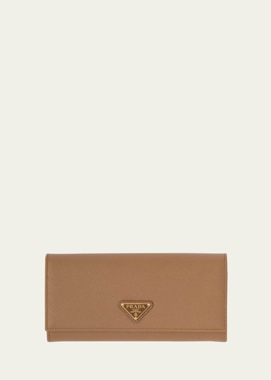 Prada Envelope Flap Leather Slim Wallet Bergdorf Goodman