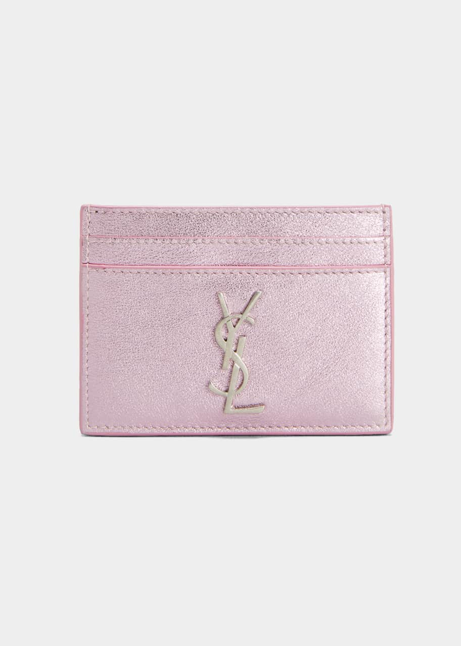 Saint Laurent Zip Fragments YSL Monogram Pouch Card Case Wallet - Bergdorf  Goodman