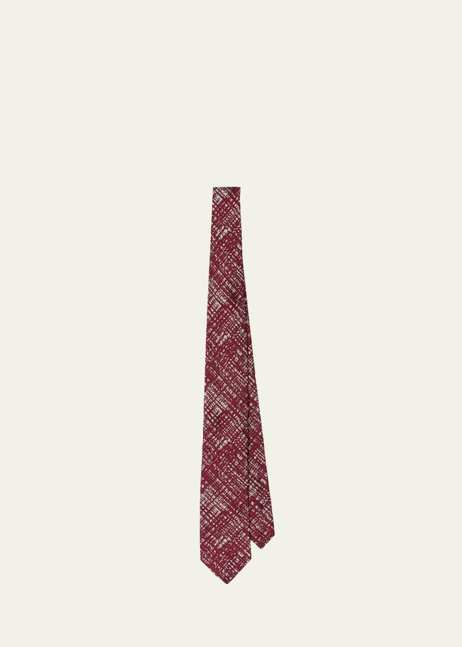Prada Men's Textured Silk Tie Bergdorf Goodman