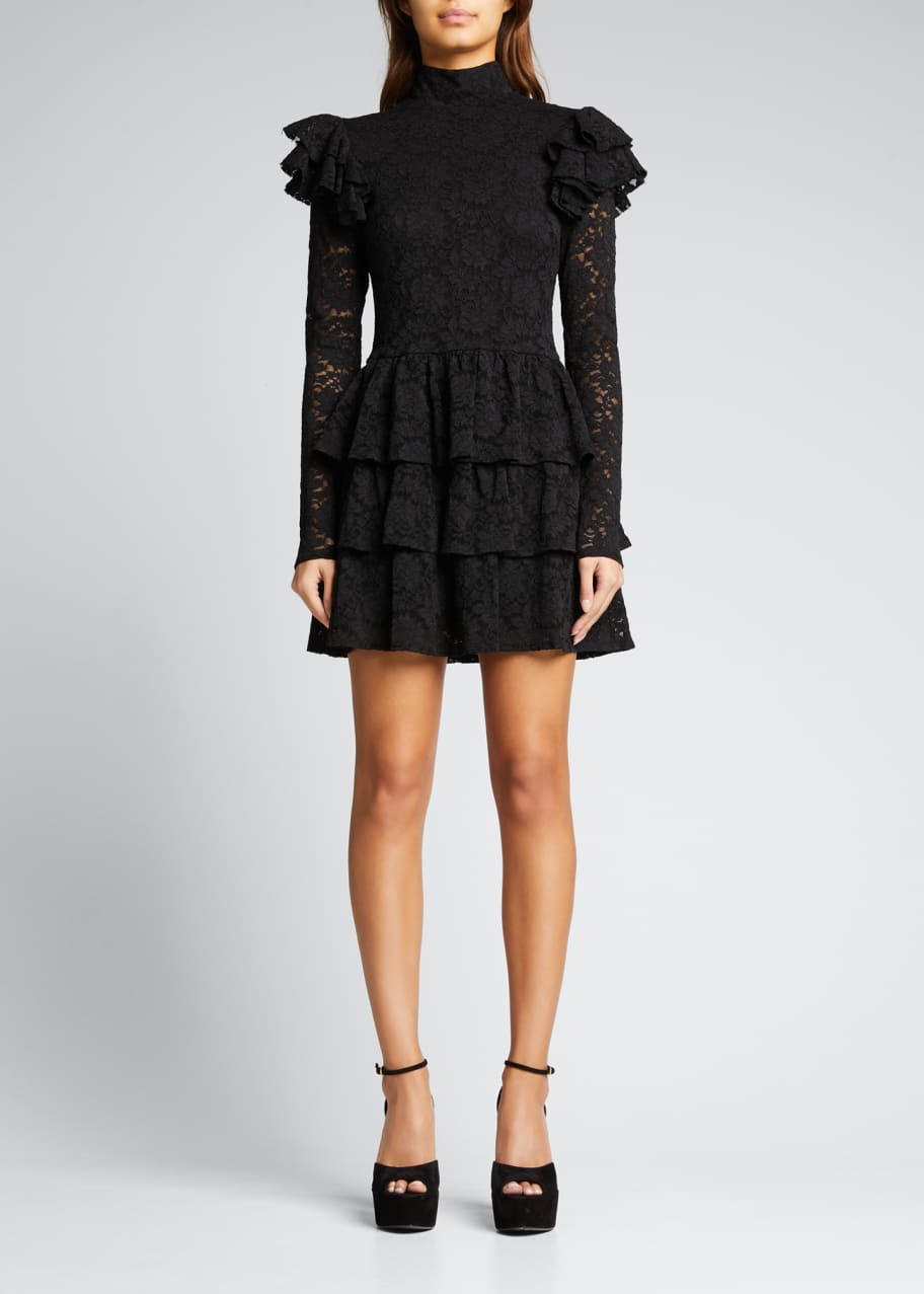 Emily Fit Flare Lace Mini Dress
