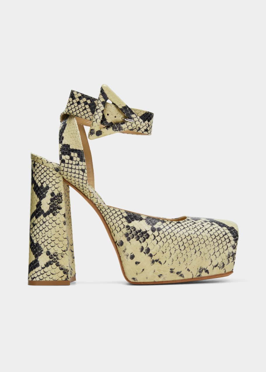 Bottega veneta python sandals best sale