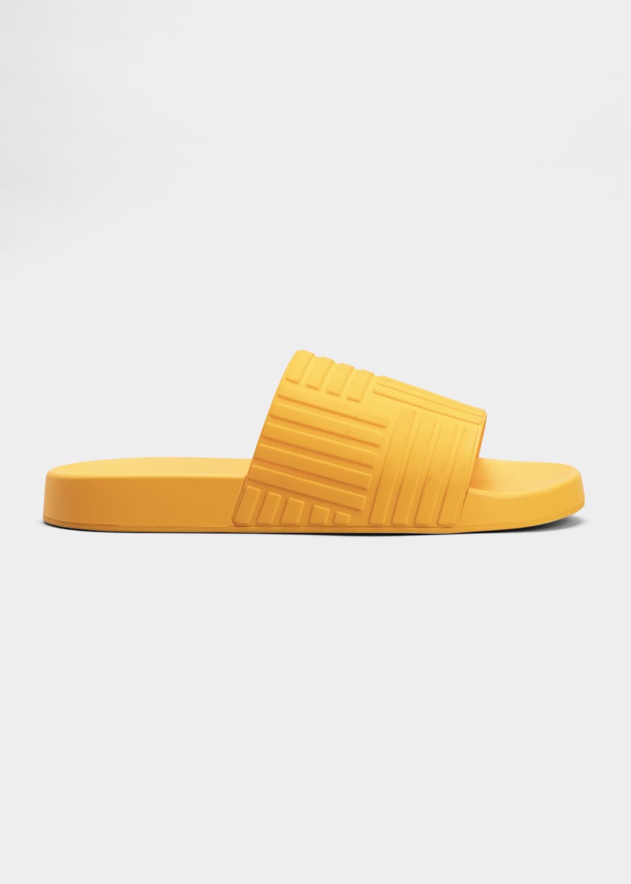 Bottega Veneta Carpet Rubber Slide Pool Sandals - Bergdorf