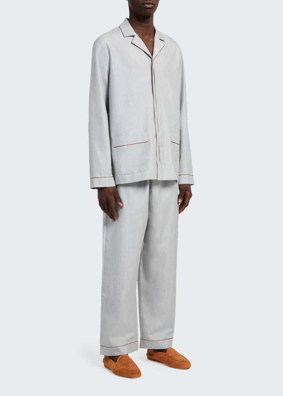 ZEGNA White Graphic Pyjama Set