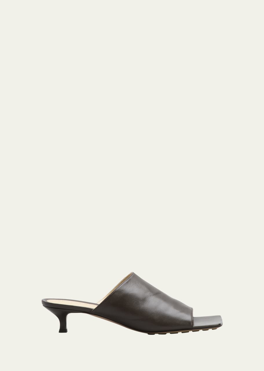 Bottega Veneta Stretch Napa Kitten-Heel Mule Sandals
