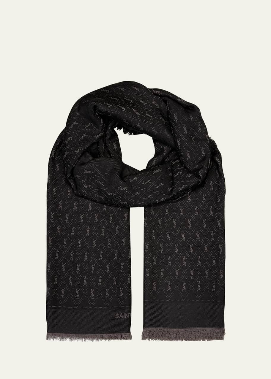 Image 1 of 1: YSL Micro Monogram Scarf