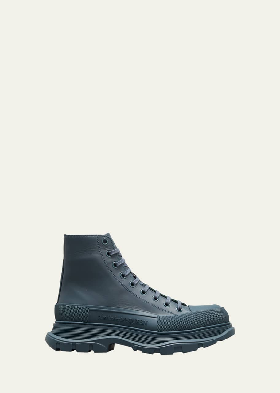 Alexander McQueen Men s Tread Slick Chunky Sole Ankle Combat Boots