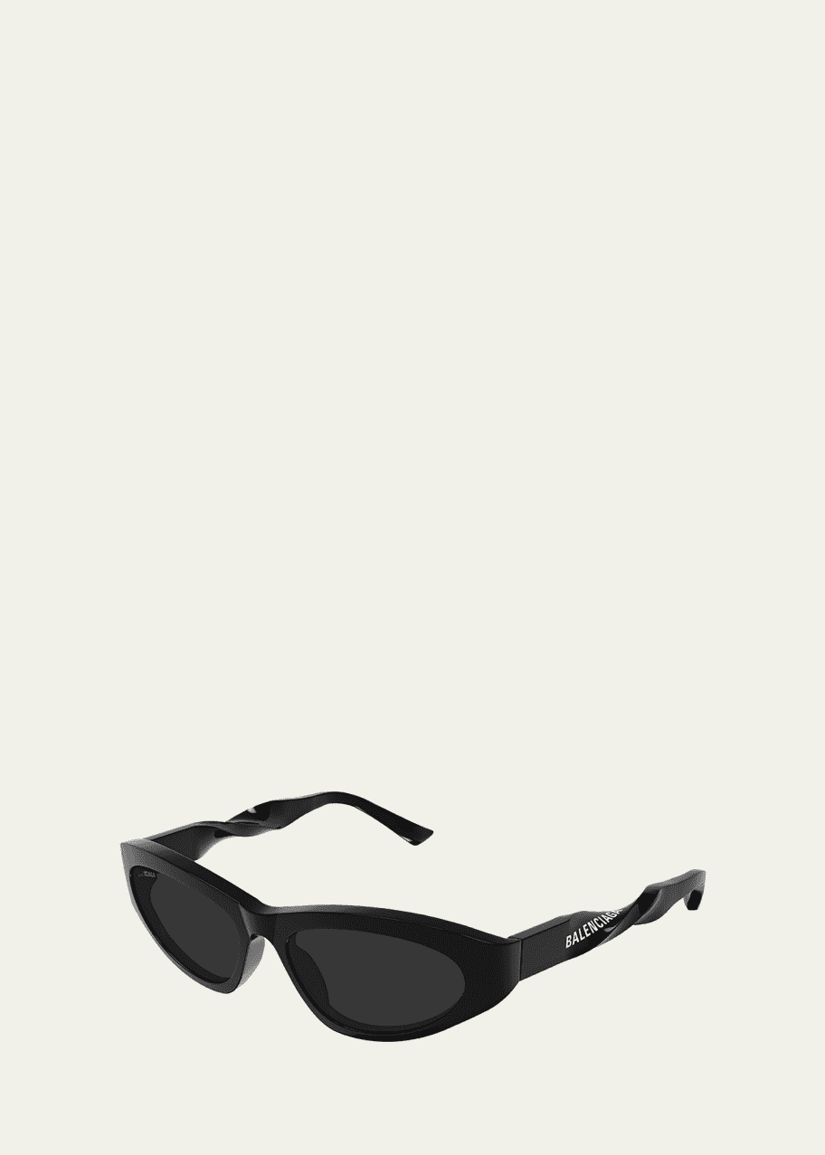 Balenciaga Logo Twisted Acetate Cat-Eye Sunglasses