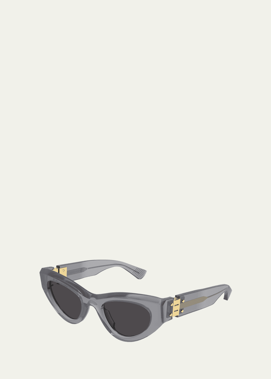 Bottega Veneta Monochromatic Acetate Cat-Eye Sunglasses - Bergdorf Goodman