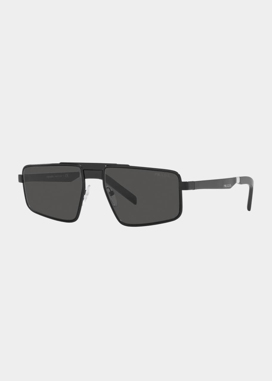 Prada Men's Rectangle Brow-Bar Sunglasses - Bergdorf Goodman