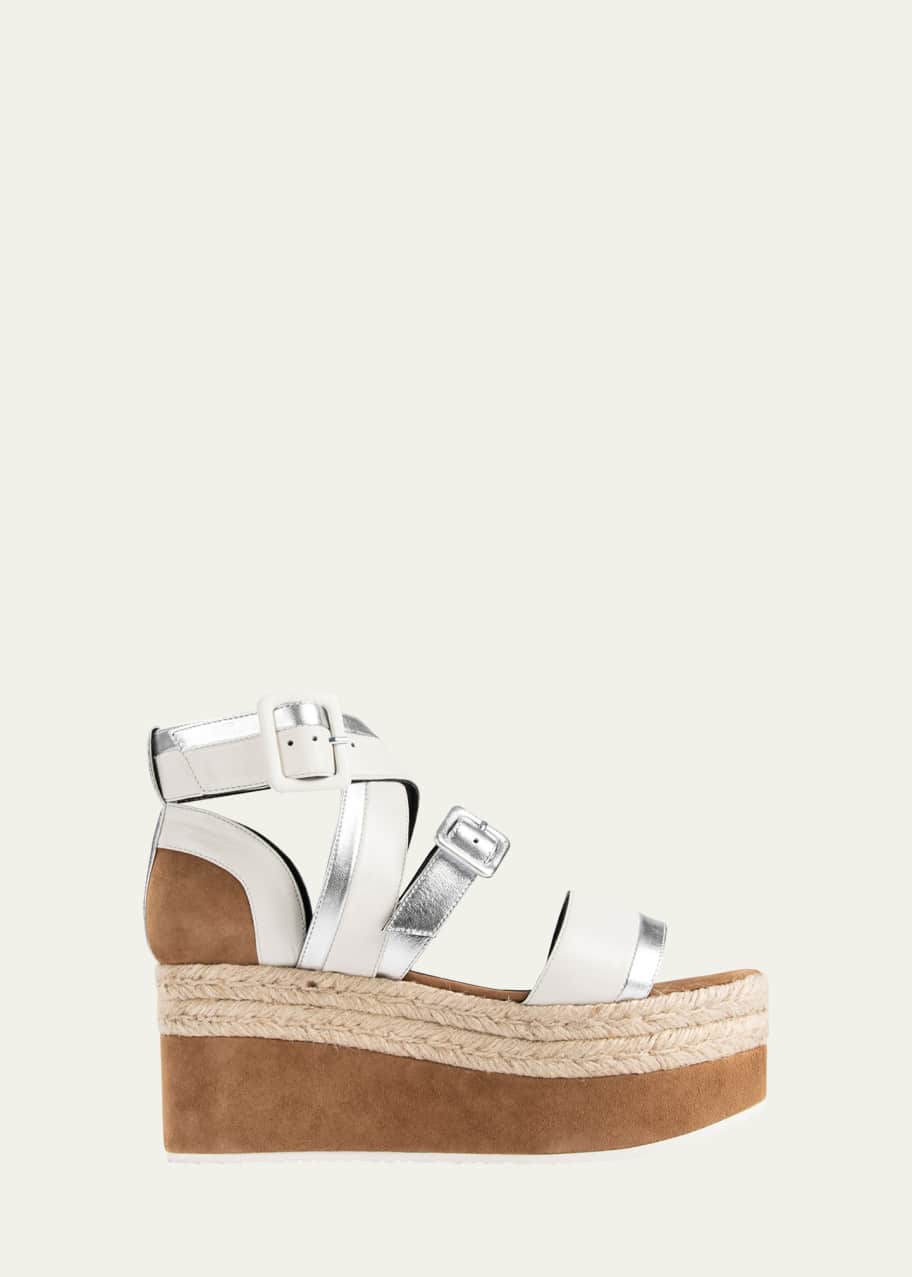Alpha Colorblock Espadrille Platform Sandals