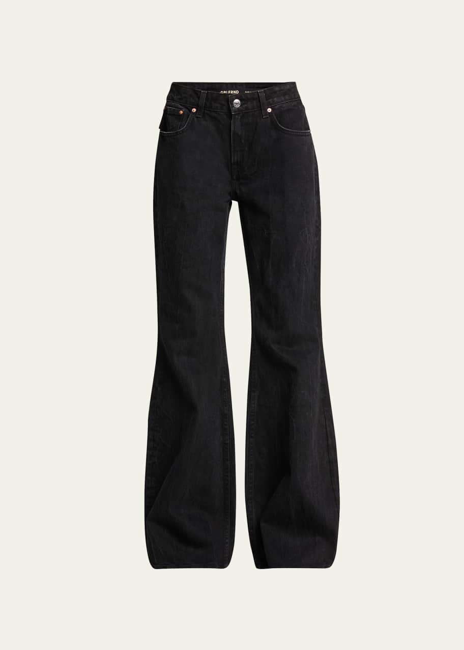 GRLFRND Stella Low-Rise Ultra Flare Jeans - Bergdorf Goodman