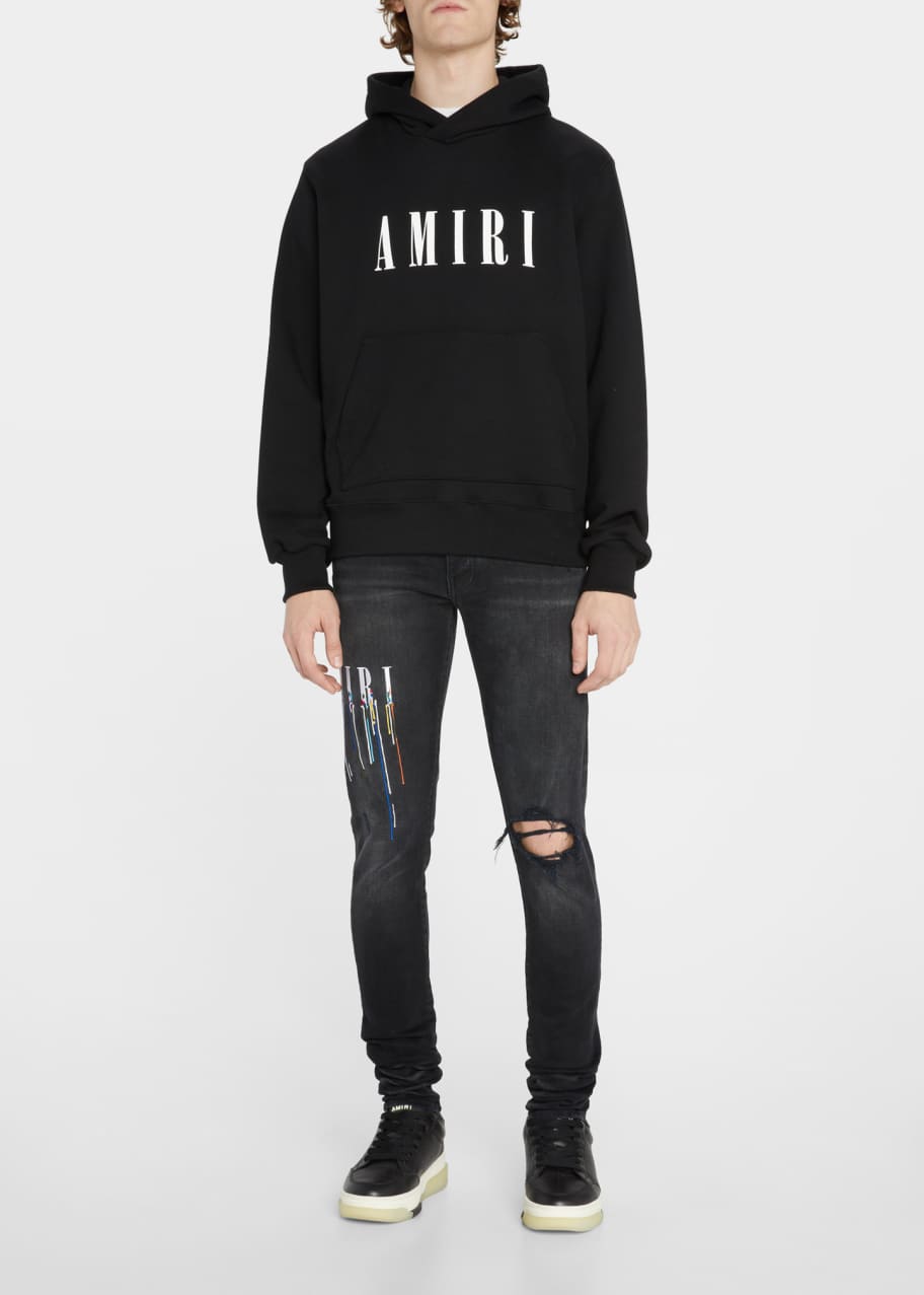 Amiri Men's Multi PaintDrip Skinny Jeans Bergdorf Goodman