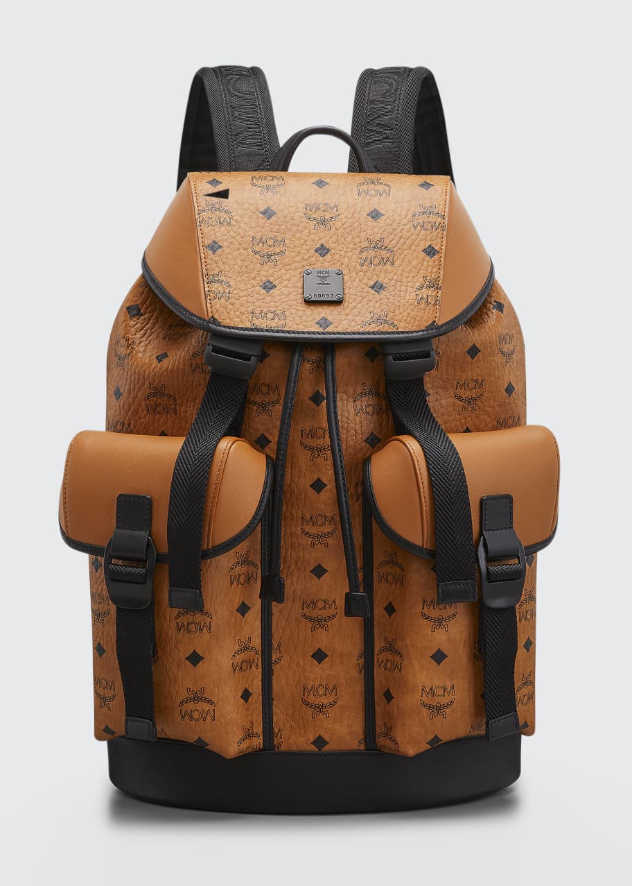 MCM Men's Brandenburg Visetos Leather Backpack Bergdorf Goodman