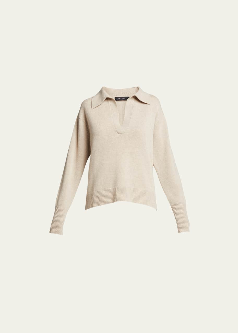 Image 1 of 1: Serena Cashmere Collared Shirt