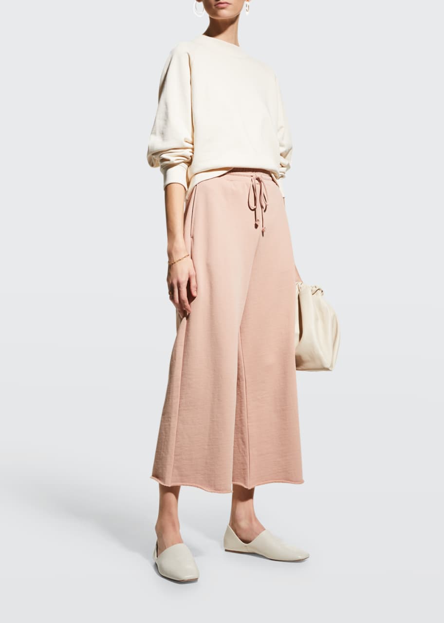 Wide leg cropped sweatpants new arrivals