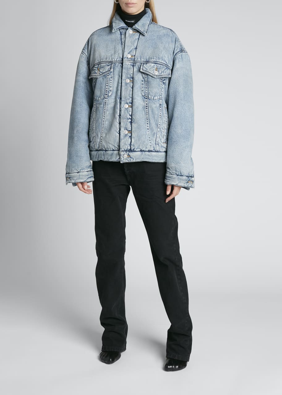 Balenciaga Men's Padded Denim Trucker Jacket - Bergdorf Goodman