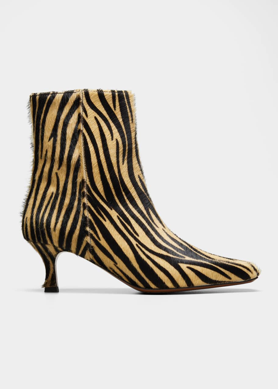 ATP Atelier Perugia Tiger-Stripe Ankle Booties - Bergdorf Goodman