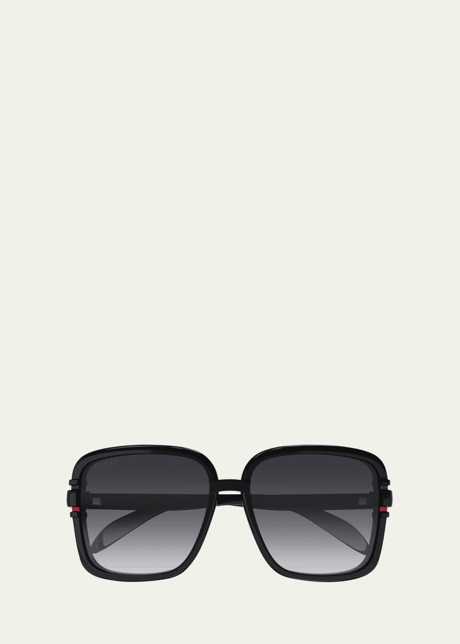 Gucci Oversized Square Injection Plastic Sunglasses - Bergdorf Goodman