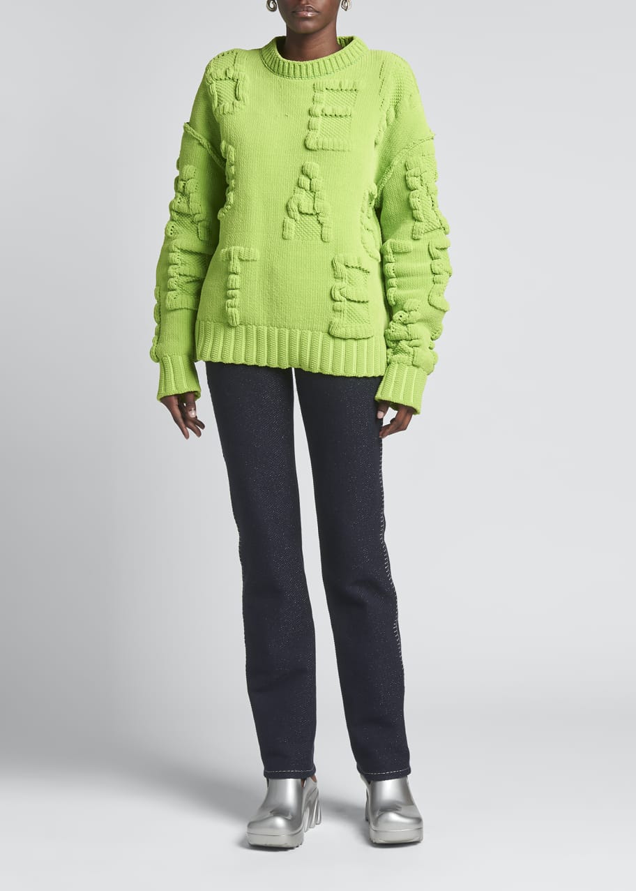 Alphabet-motif Chenille Jumper