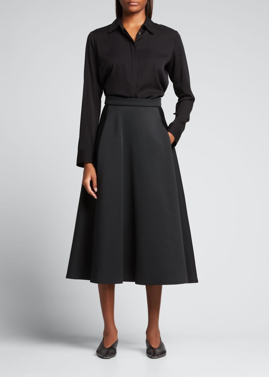 Max Mara Elea A-Line Jersey Midi Skirt - Bergdorf Goodman