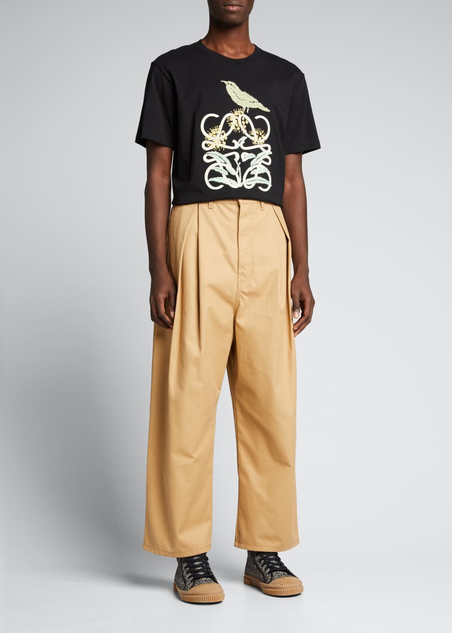 LOEWE　HERBARIUM ANAGRAM T-SHIRT LOEWE Herbarium Anagram T-shirt Black/Multicolor Men's - US
