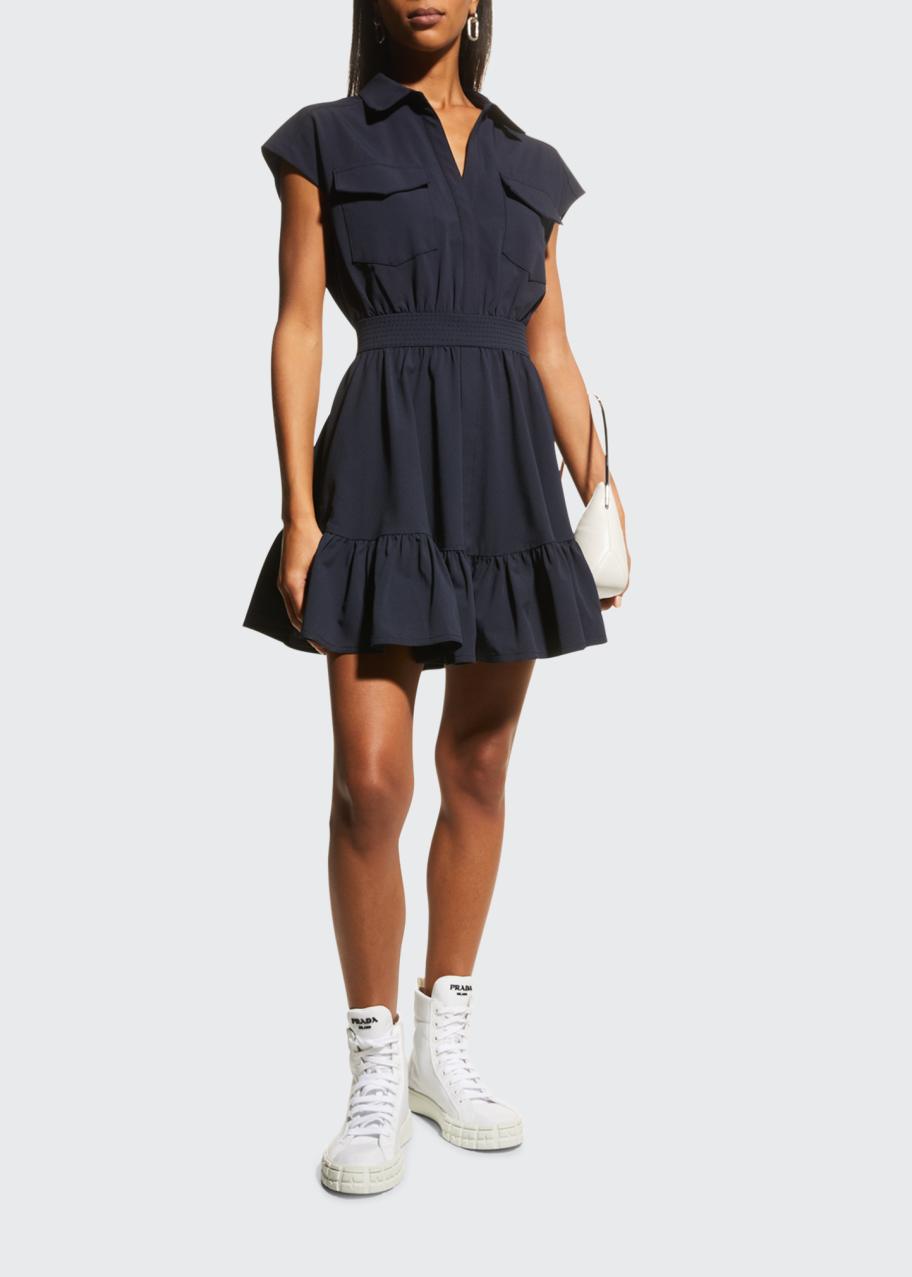 Cinq a Sept Ruthy Cap-Sleeve Shirtdress with Pockets - Bergdorf Goodman