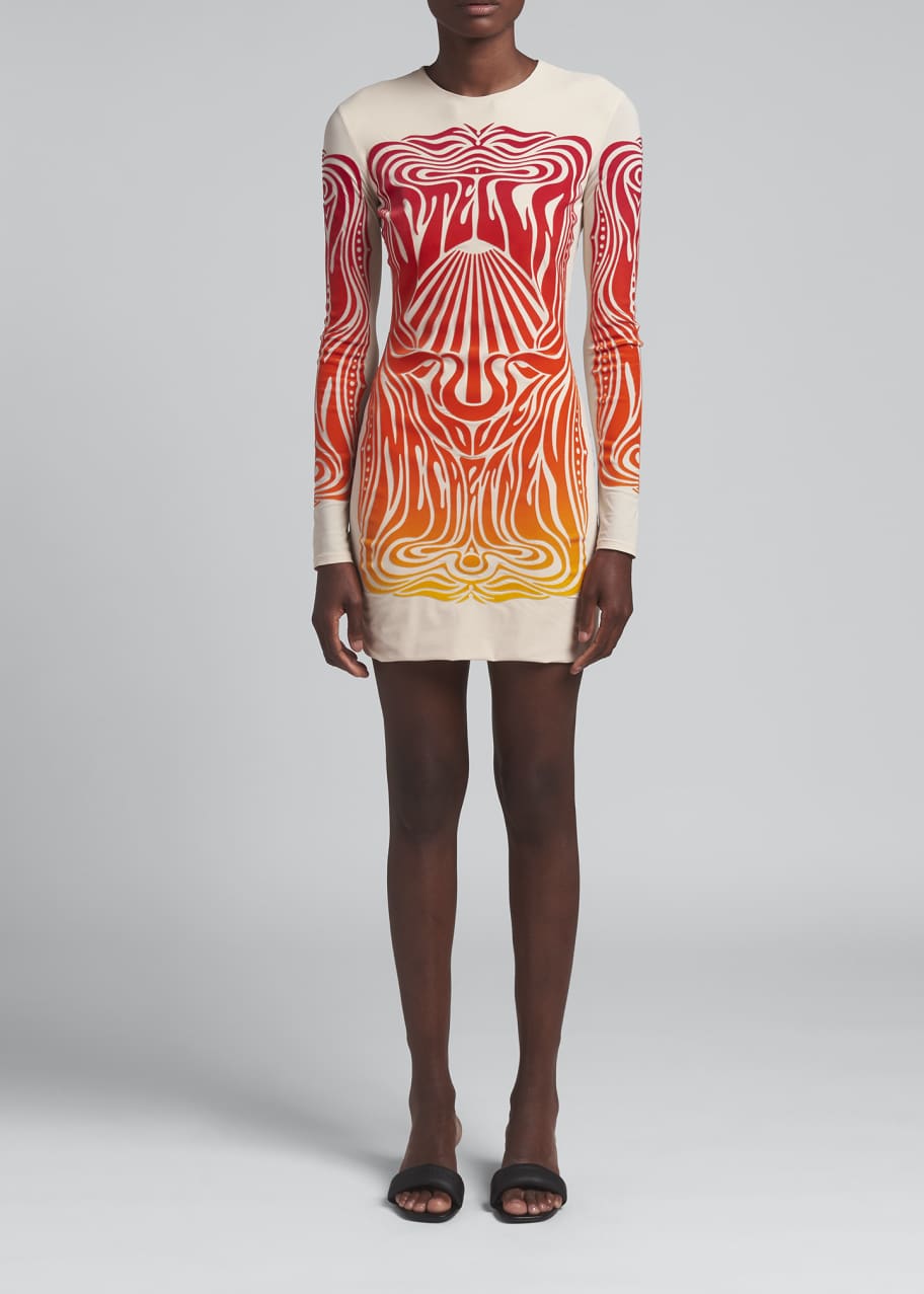 open lace back dress Stella McCartney // Orange Asymmetric Cutout Dress  VSP Consignment