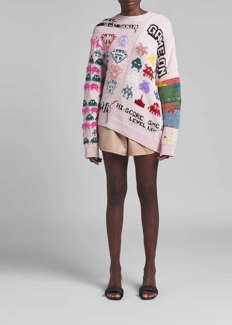 Stella McCartney 90s Intarsia Asymmetric Sweater - Bergdorf Goodman