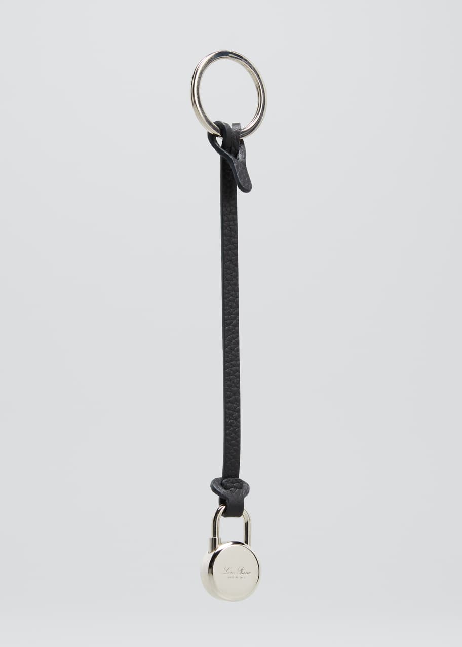 Loro Piana Padlock Logo Grained Leather Charm - Bergdorf Goodman