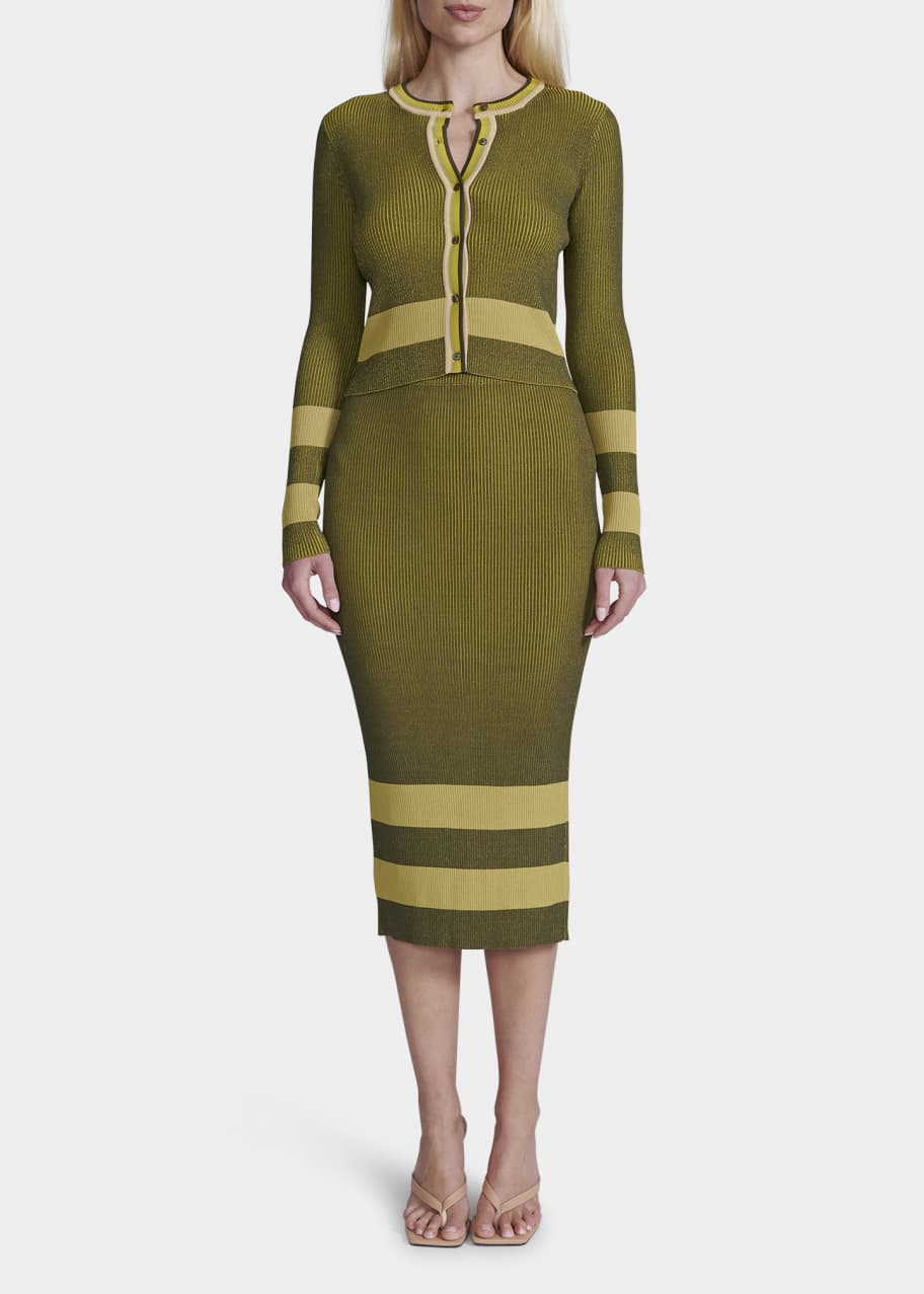 rib knit cropped cardigan