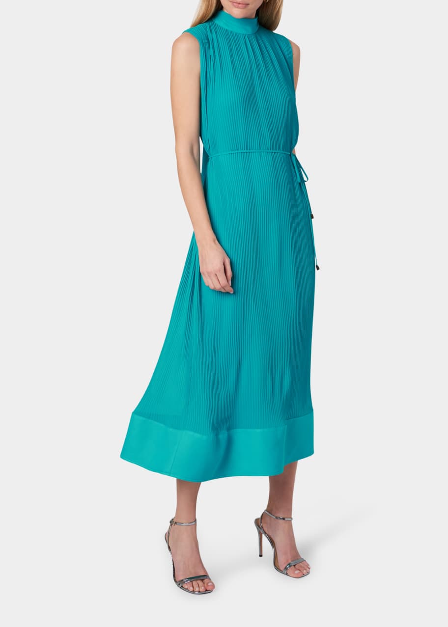 milly green pleated dress Forever New Milly Pleated One Shoulder Dress