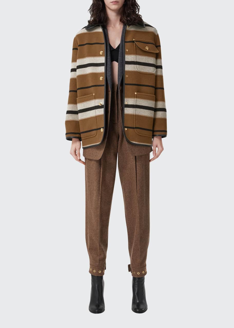 Burberry striped jacket sale