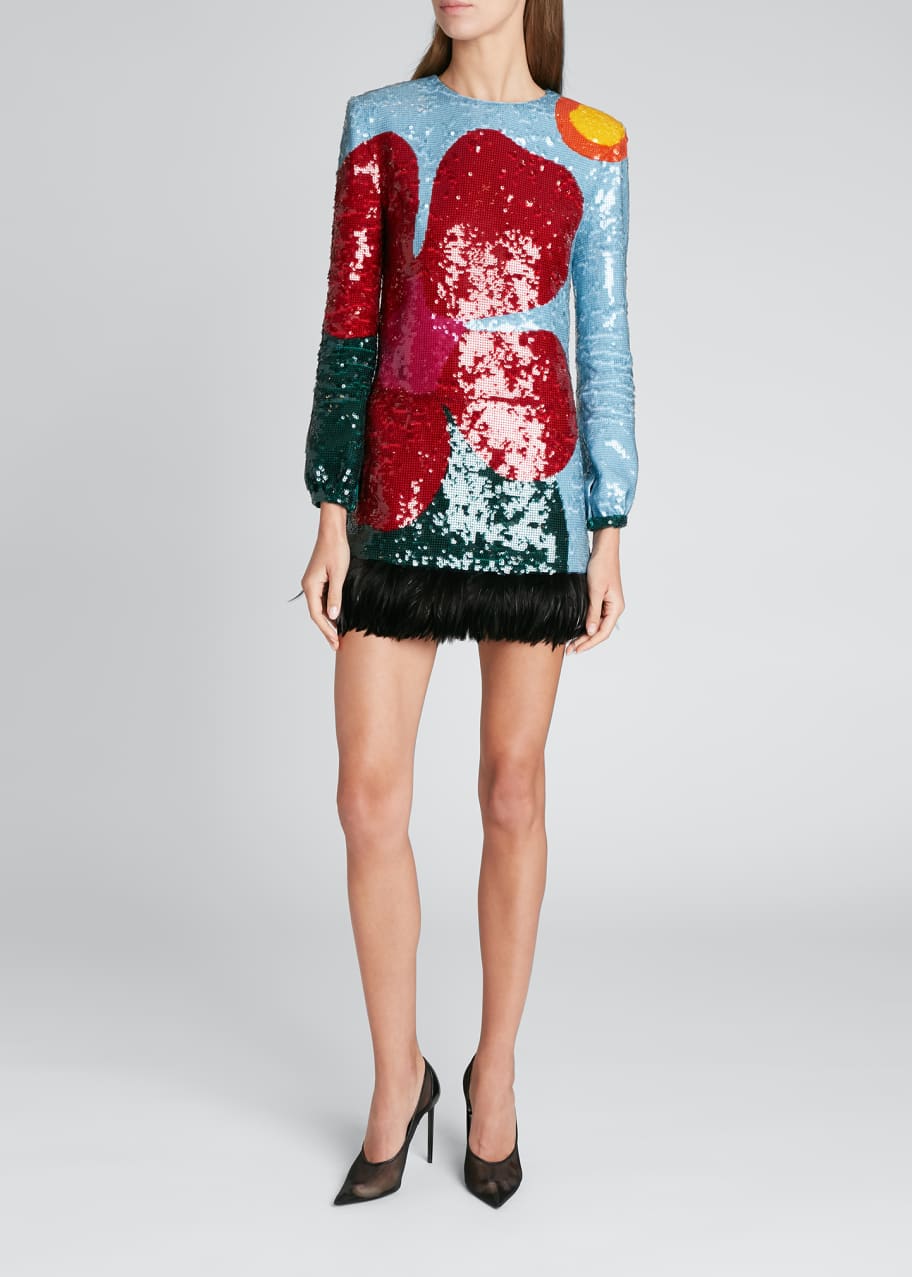Saint laurent deals sequin dress