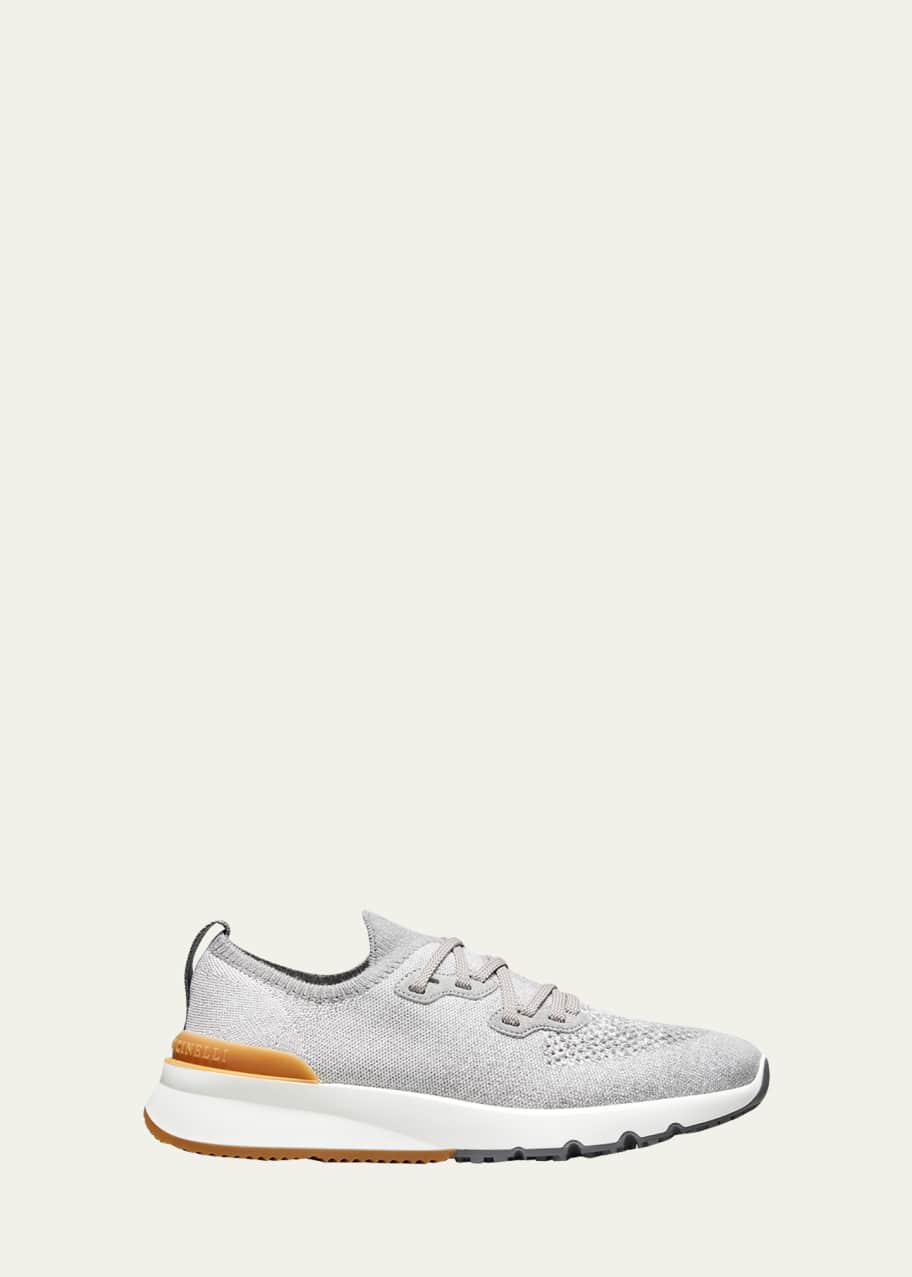 Brunello Cucinelli Men's Knit SlipOn Sneakers Bergdorf Goodman