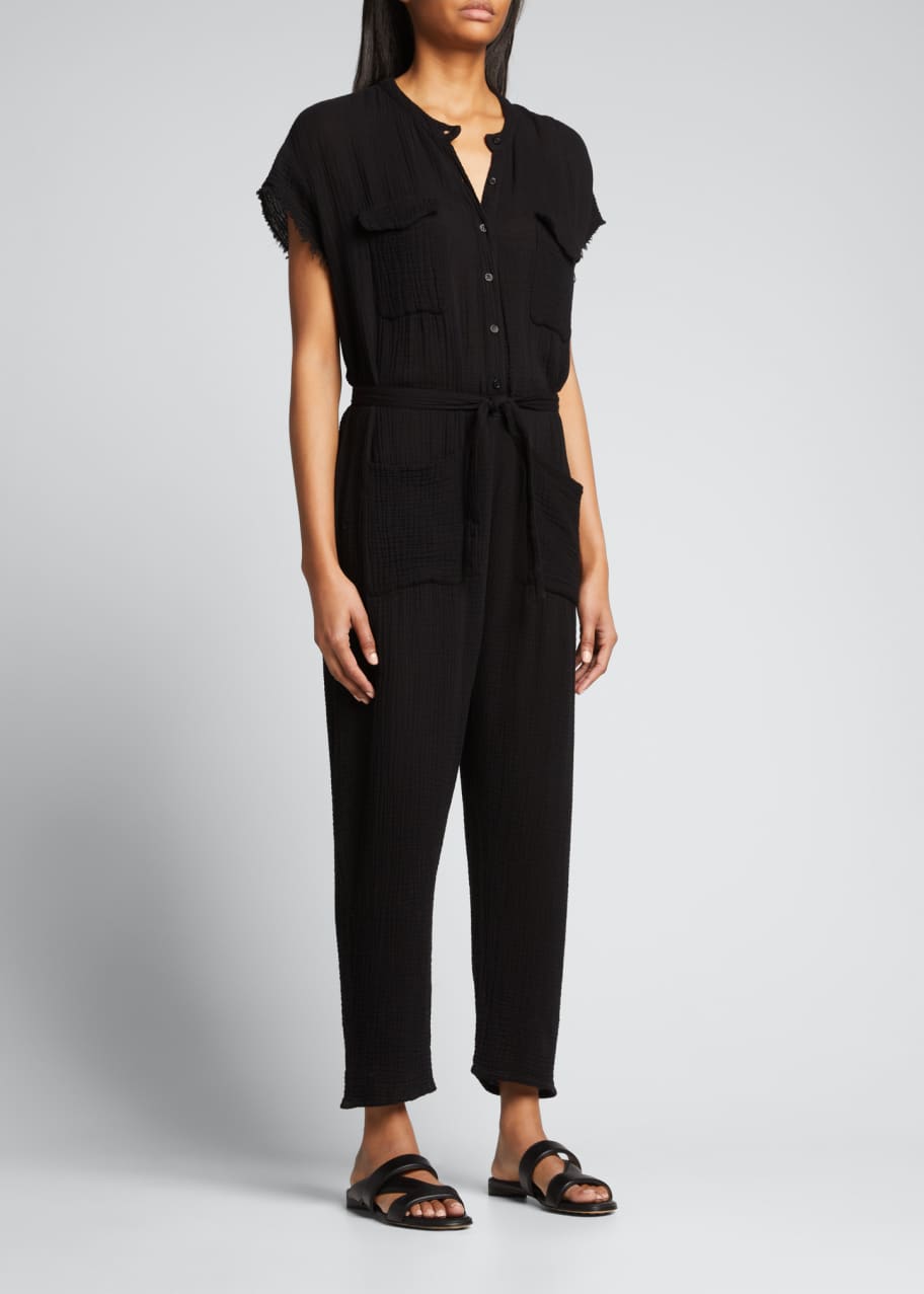 Monrow Gauze Relaxed Jumpsuit Bergdorf Goodman