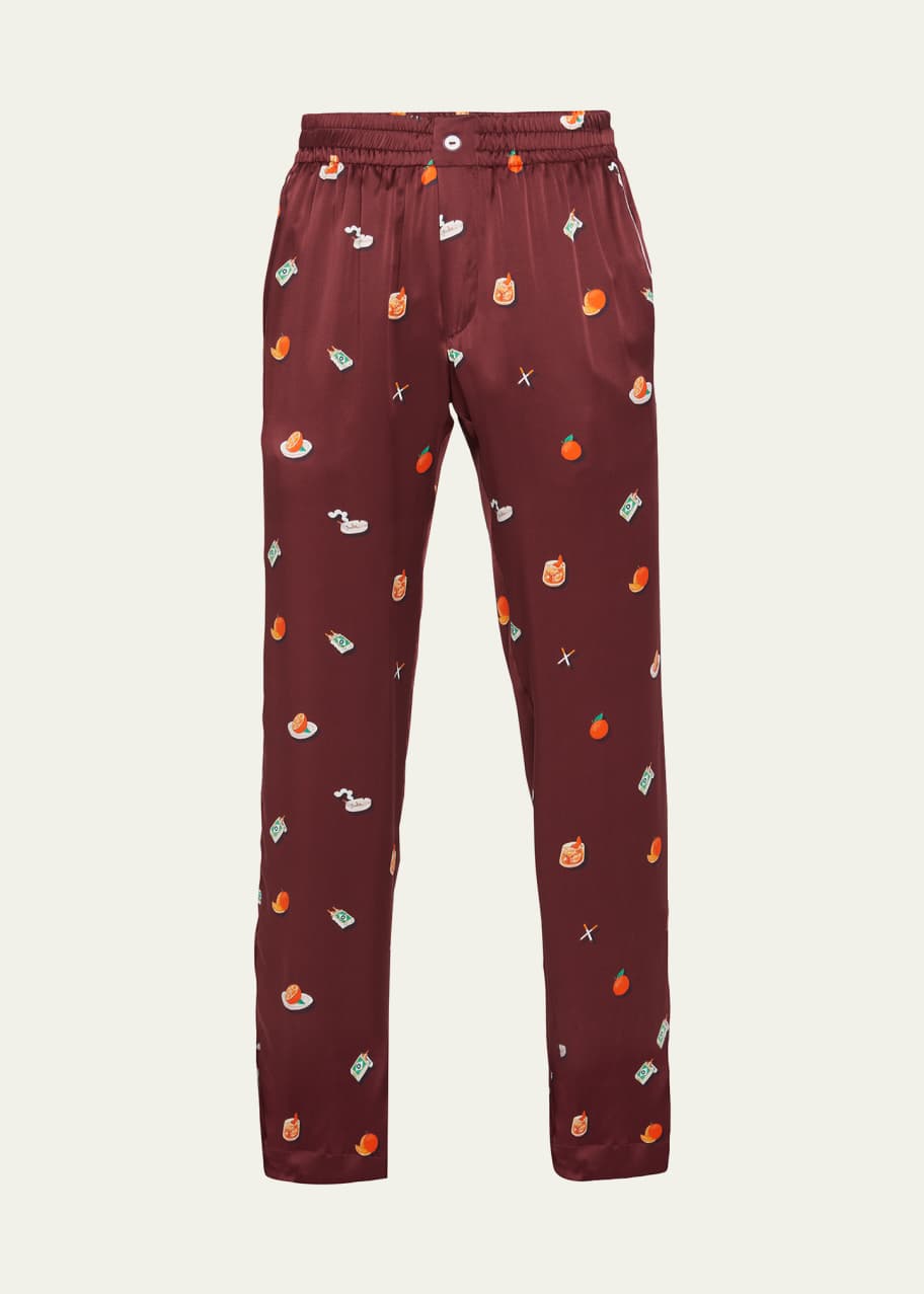 cigarette pajama CASABLANCA Men's Old Fashioned & Cigarettes Pajama Pants