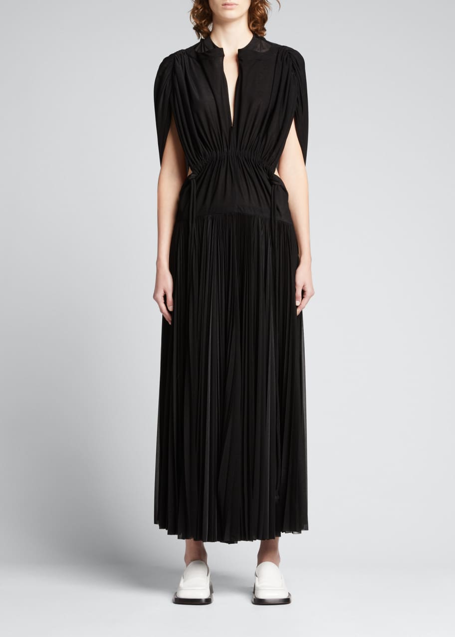 Sheer pleated dress 2025