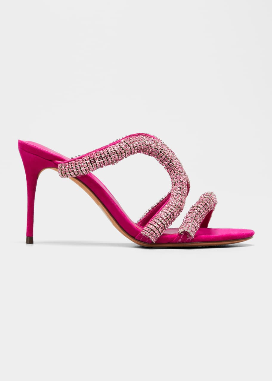 Alexandre Birman Cleo Crystal Stiletto Mule Sandals - Bergdorf Goodman