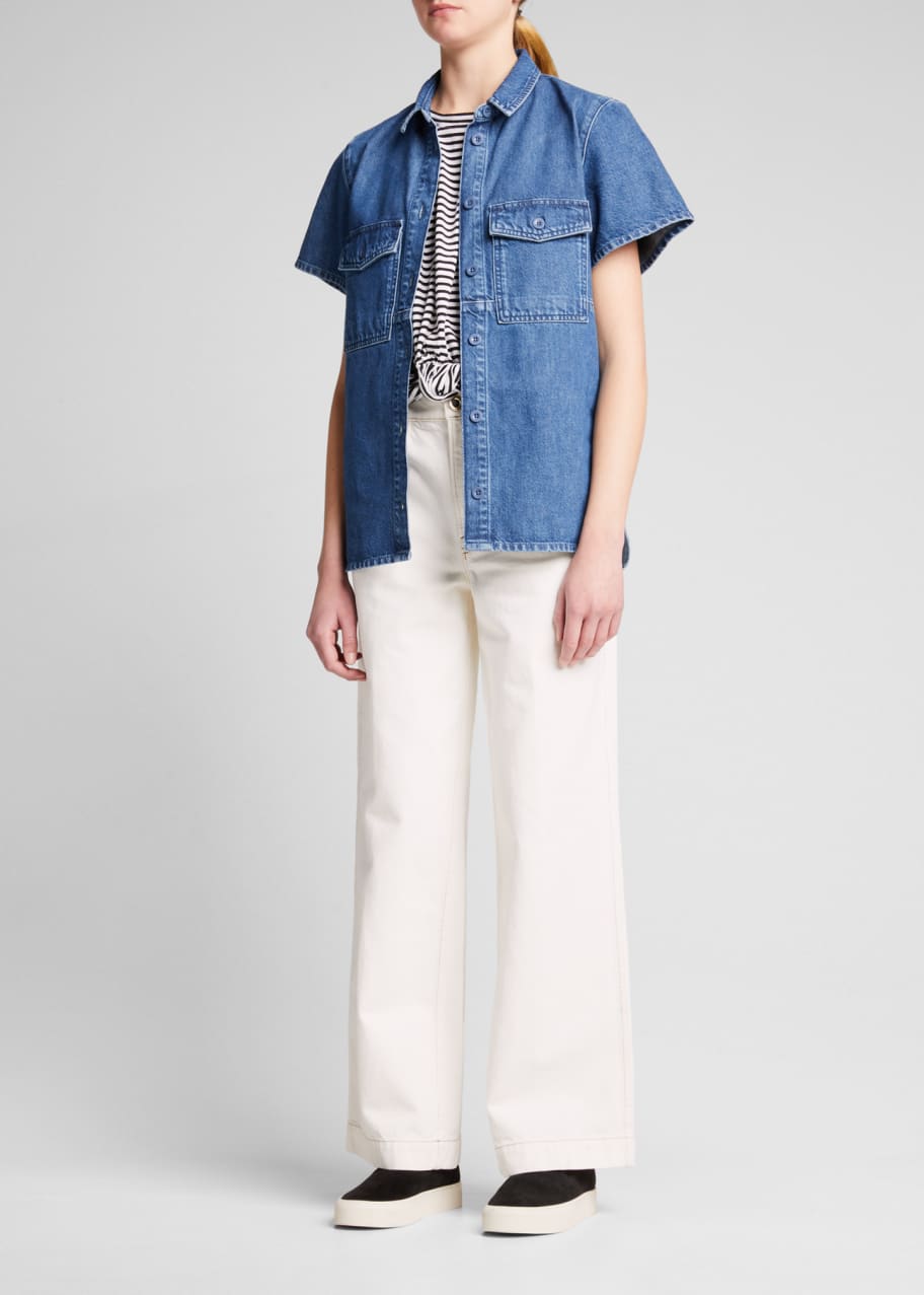 FRAME Le Pixie Italian Wide Leg Jeans Bergdorf Goodman