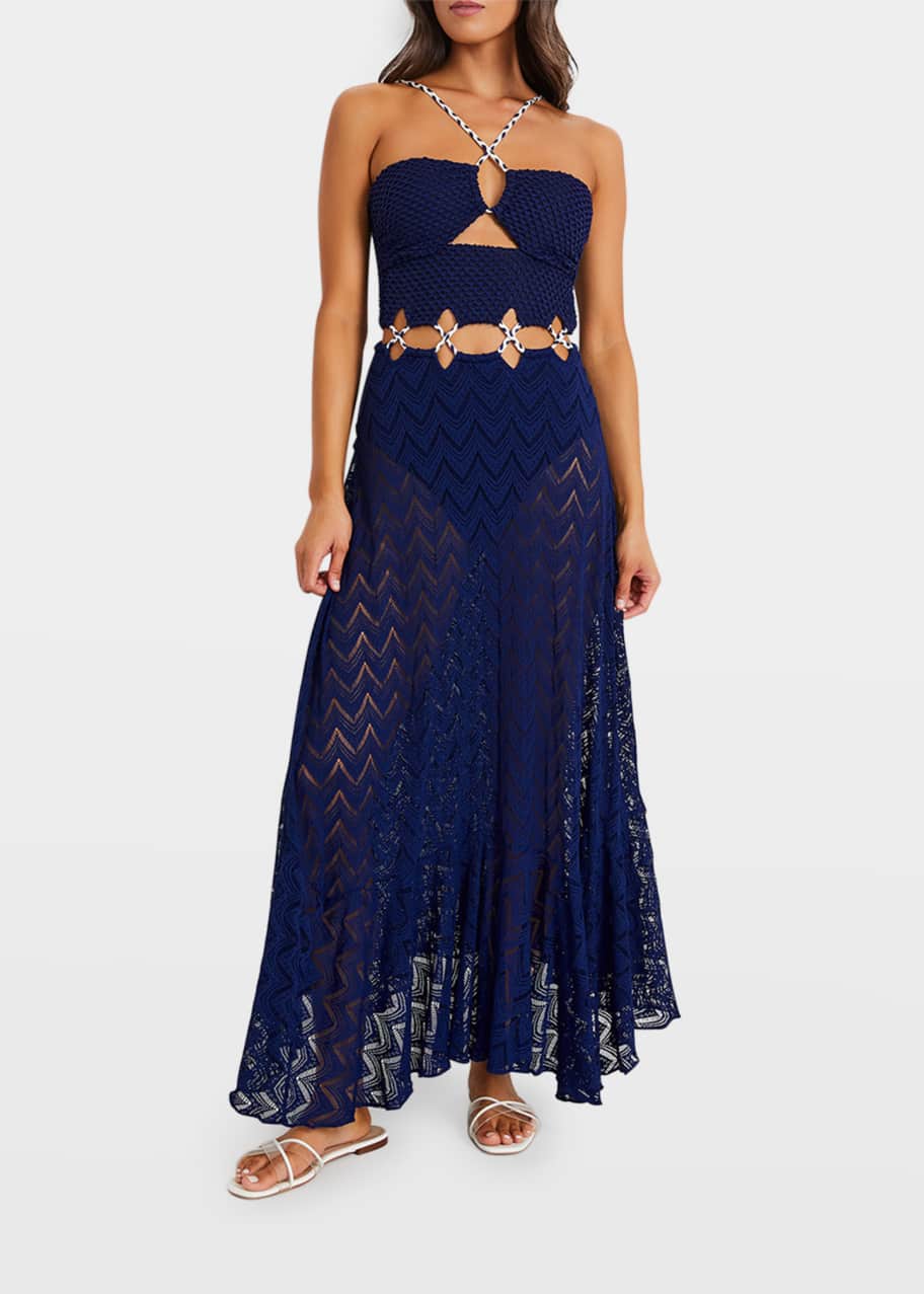beach cutout dress Atlantic Beach Cutout Maxi Dress – Effortlessly Chic and Timeless M / White main image 0