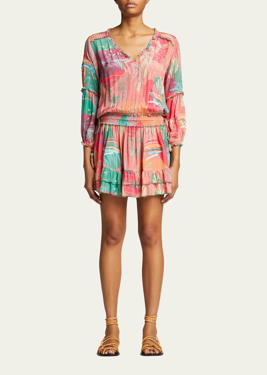 taj mini dress Taj Mini Dress in Orange & Pink