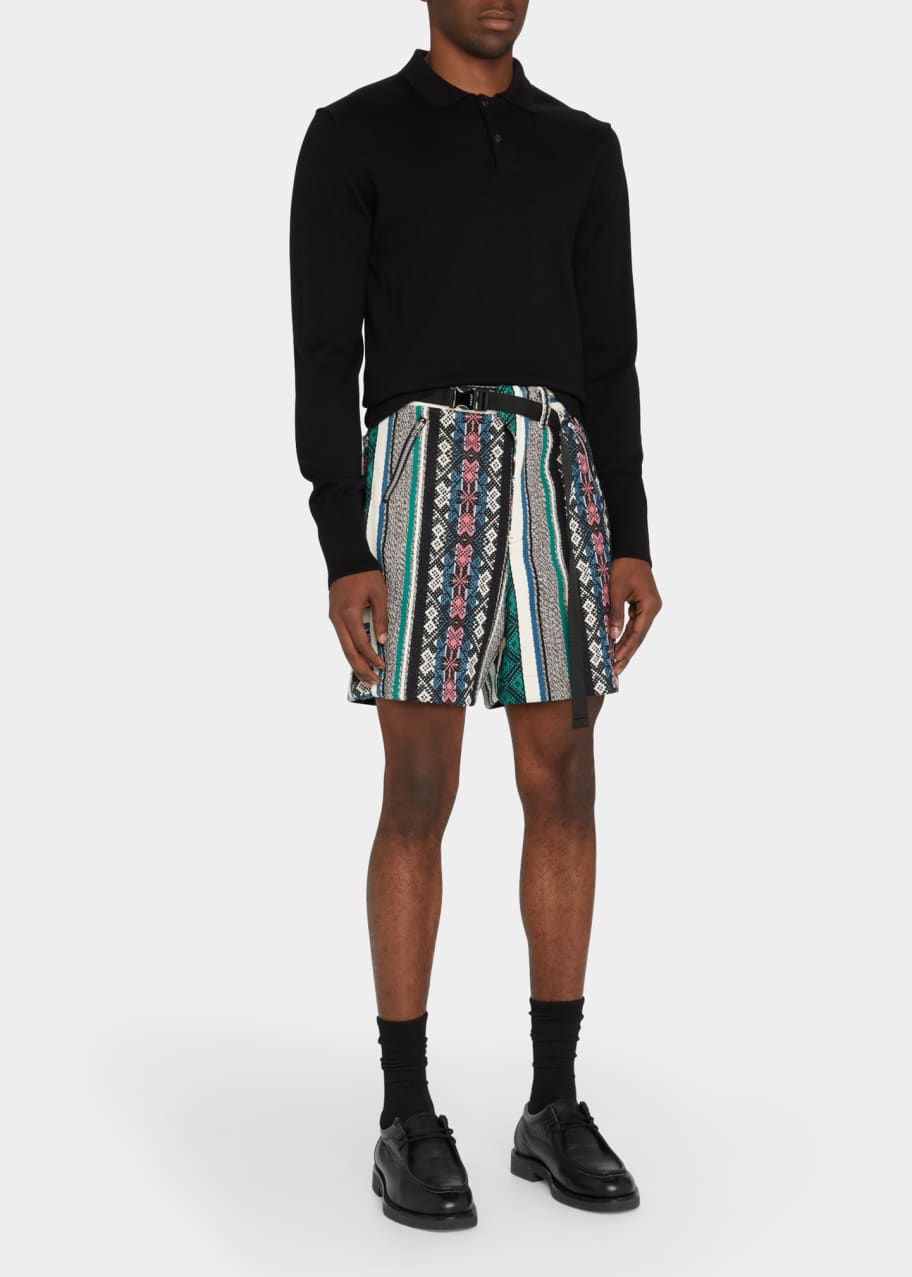 喜ばれる誕生日プレゼント Shorts Jacquard Rug Cotton Men's SACAI - Goodman Bergdorf パンツ