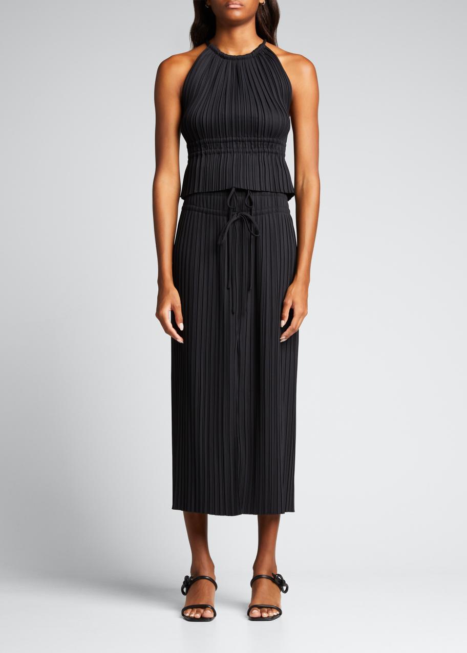 A.L.C. Kaiden High-Neck Pleated Top - Bergdorf Goodman